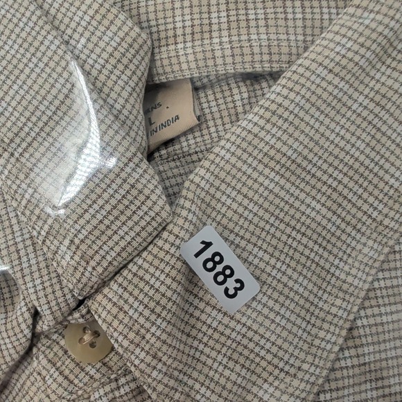 Vintage Woolrich Short Sleeve Chest Pocket‎ Button-Down Shirt Beige Size L - Picture 7 of 9